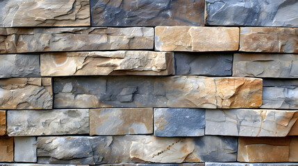 Close-up of a Wall Constructed With Stone Blocks