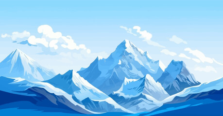 Obraz premium Himalayas vector flat minimalistic isolated vector style illustration