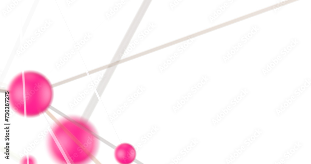 Leinwandbilder Abstract 3d rendering of network concept. Modern background. Futuristic shape with spheres and lines. Design for poster, cover,