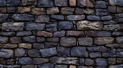 Obraz premium Stone Wall Constructed With Small Rocks