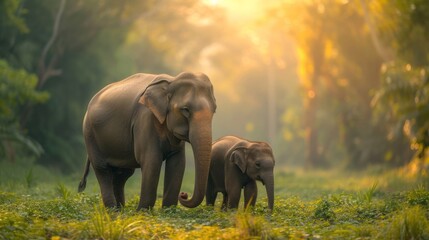 a group of an elephant's background for world wildlife day. copy space