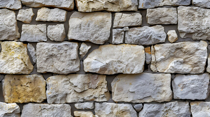 Obraz premium A Stone Wall Constructed With Assorted Rocks