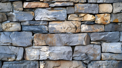 Close Up of Stone Wall Made of Rocks