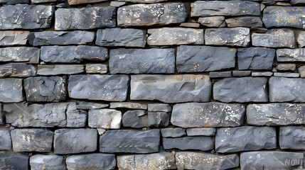 Fototapeta premium Close-Up of a Stone Wall Made of Rocks