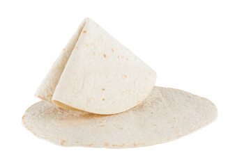 Tortillas isolated on white background