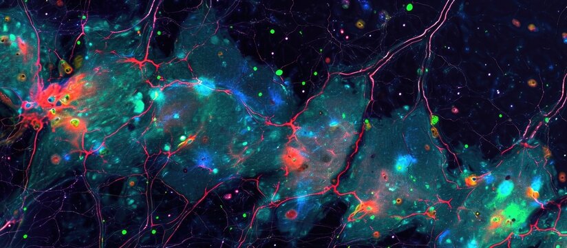 Golgi stain used on mouse brain section, still occasionally with widefield microscopy, highlighting cortical neurons.