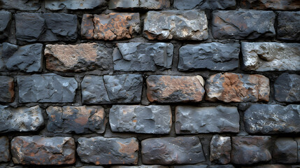 Obraz premium Close Up of a Brick Wall Made of Rocks