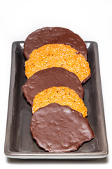 typical cookies from Asturias, Spain, made with almonds, milk and other ingredients called muscovites