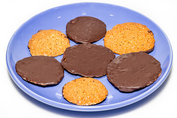 typical cookies from Asturias, Spain, made with almonds, milk and other ingredients called muscovites