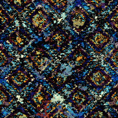 Vector pattern with imitation of grunge glitch texture. Seamless grunge background