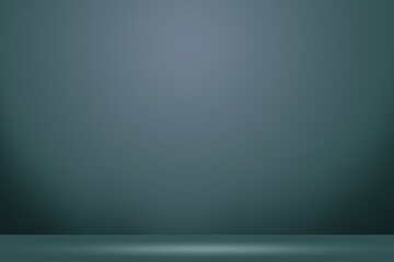 Obraz premium Dark teal gradient background with spotlight effect, for mockup or presentation, with blank space for text or image overlay