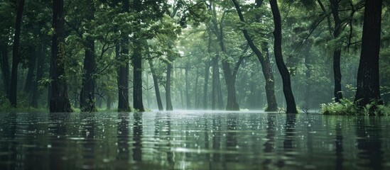 Heavy rain in the forest can lead to flooding due to pooling, overflowing rivers, and runoffs.