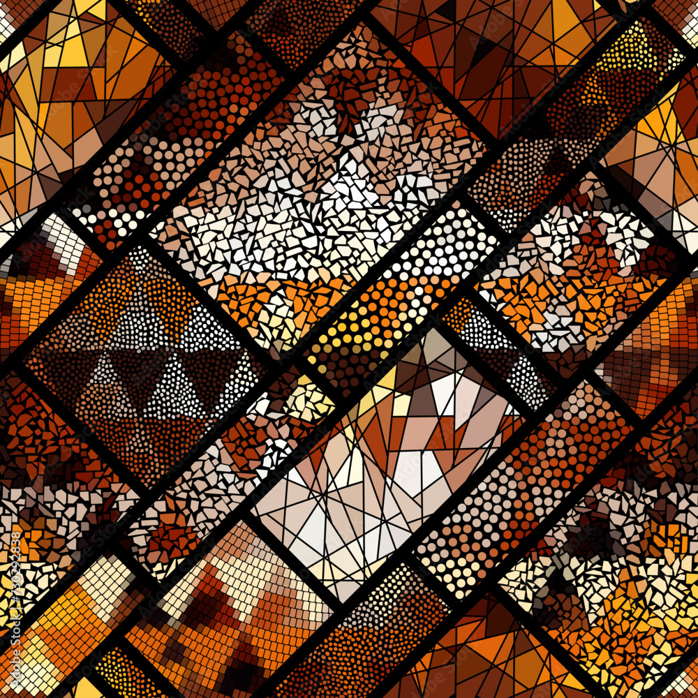 Fototapete vector seamlesstile mosaic pattern. ceramic tiles background. vector pattern