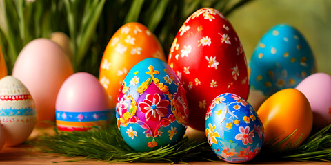  Colorful Easter Eggs in Springtime Revelry