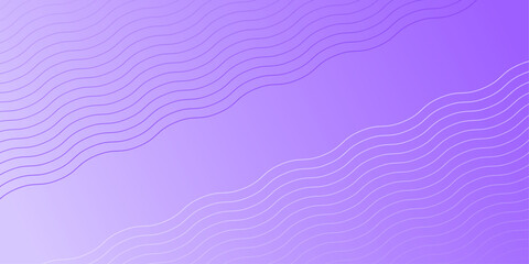 Abstract background with waves for banner. Medium banner size. Vector background with lines. Purple gradient. Interior. Brochure, booklet