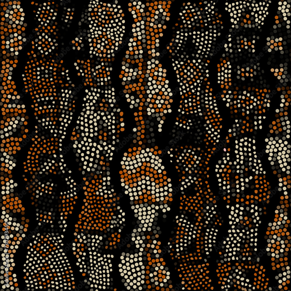 Poster grunge random polka dot vector seamless pattern made in ethnic style. african traditional design. cr