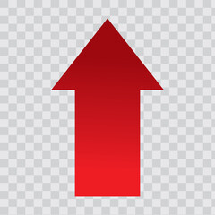 Growing business 3d red  arrow with bar chart, Profit arow Vector illustration.Business concept, growing chart.