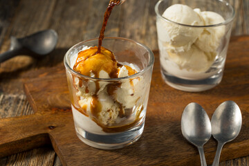 Frozen Sweet Affogato Coffee Dessert