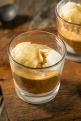 Frozen Sweet Affogato Coffee Dessert