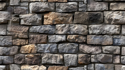Fototapeta premium Varied Color and Size Stone Wall