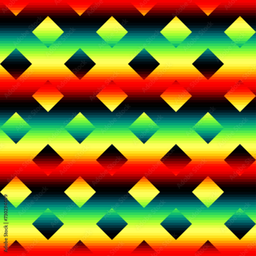 Poster Vector seamless pattern. Repeating geometrical regular pattern. Vector illustration.