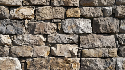 Obraz premium A Stone Wall Made of Various Sized Rocks
