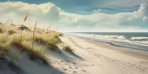 Keuken foto achterwand Noordzee, Nederland Dune beach at the North Sea coast, Sylt, Schleswig-Holstein, Germany