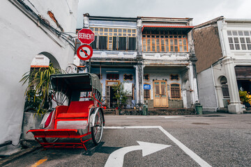 street view of george town old town, malaysia