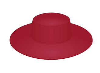 Woman summer hat. vector illustration