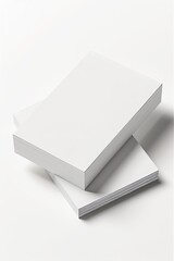 Sleek & Simple: Minimalist Business Card Mockup in Pristine White
