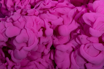 Pink Acrylic Ink Paint In Water