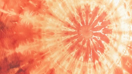 Generative AI, Tie Dye pattern background. Watercolour peach color abstract texture, washed out effect