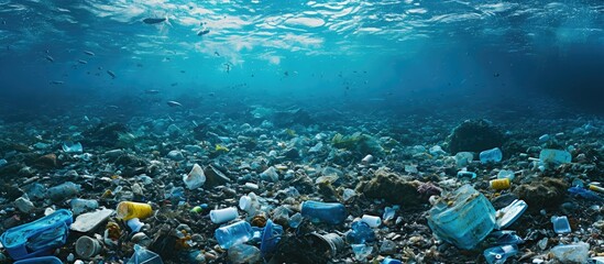Water pollution caused by garbage harms marine life, emphasizing the need to protect the environment.