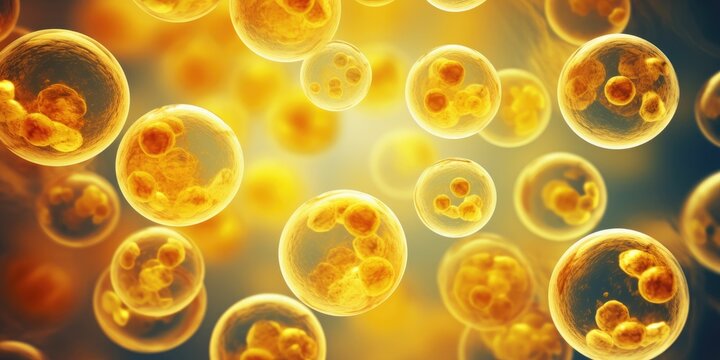 Human cell or Embryonic stem cell microscope background 