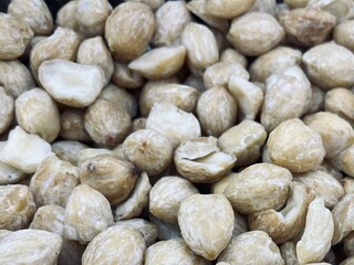 close up of a pile of candle nut