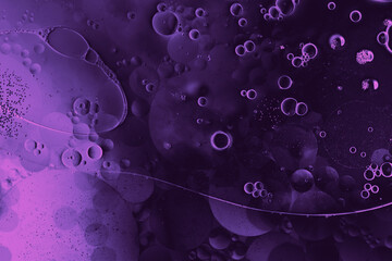 abstract purple liquid with air bubbles and fluid shapes