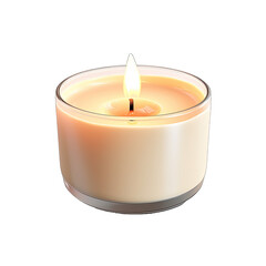 Fototapeta na wymiar A Scented Candle Emitting a Warm and Fragrant Glow.. Isolated on a Transparent Background. Cutout PNG.