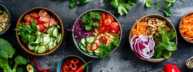 a variety of food