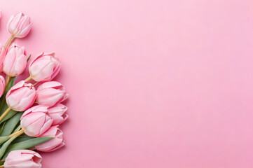 Fototapeta na wymiar small pink bouquet as a present
