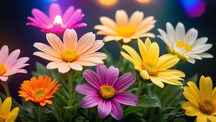 Fototapeta premium colorful flowers background