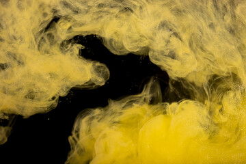 Yellow Acrylic Ink Paint In Water