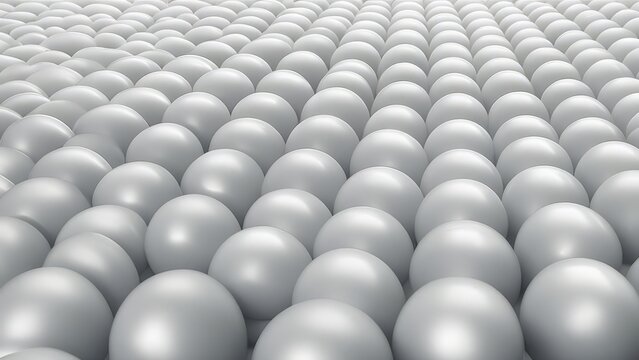 An abstract background with a lot of white 3d balls on it. © Lednev