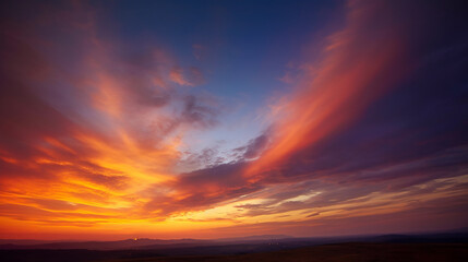 Fototapeta na wymiar Beautiful evening sky, sunset image