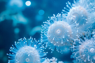 Obraz premium Virus-Host Evolution and Innovation. Coronavirus disease COVID-19 infection 3D medical illustration.