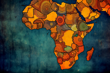 Celebrate World Africa Day with an illustration featuring the iconic map of Africa - Powered by Adobe