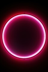 Burgundy round neon shining circle isolated on a white background