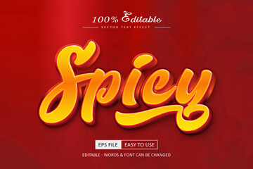 Spicy hot text effect spicy style