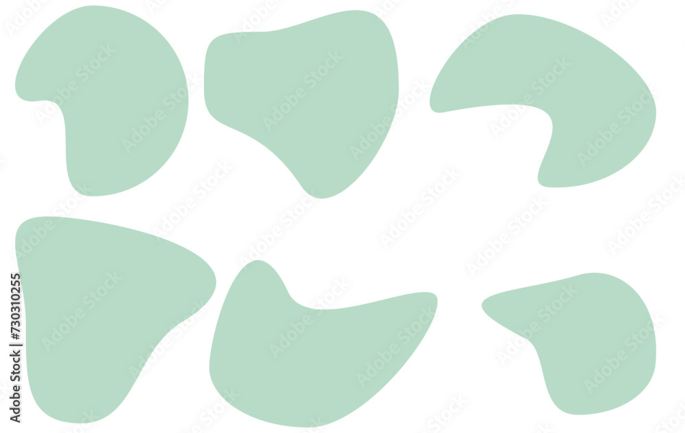Poster memphis blob forms, isolated variety of colored liquid shapes with splashes design. vector flat cart