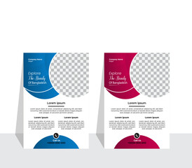 modern minimal travel flyer design template