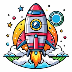 rocket in space